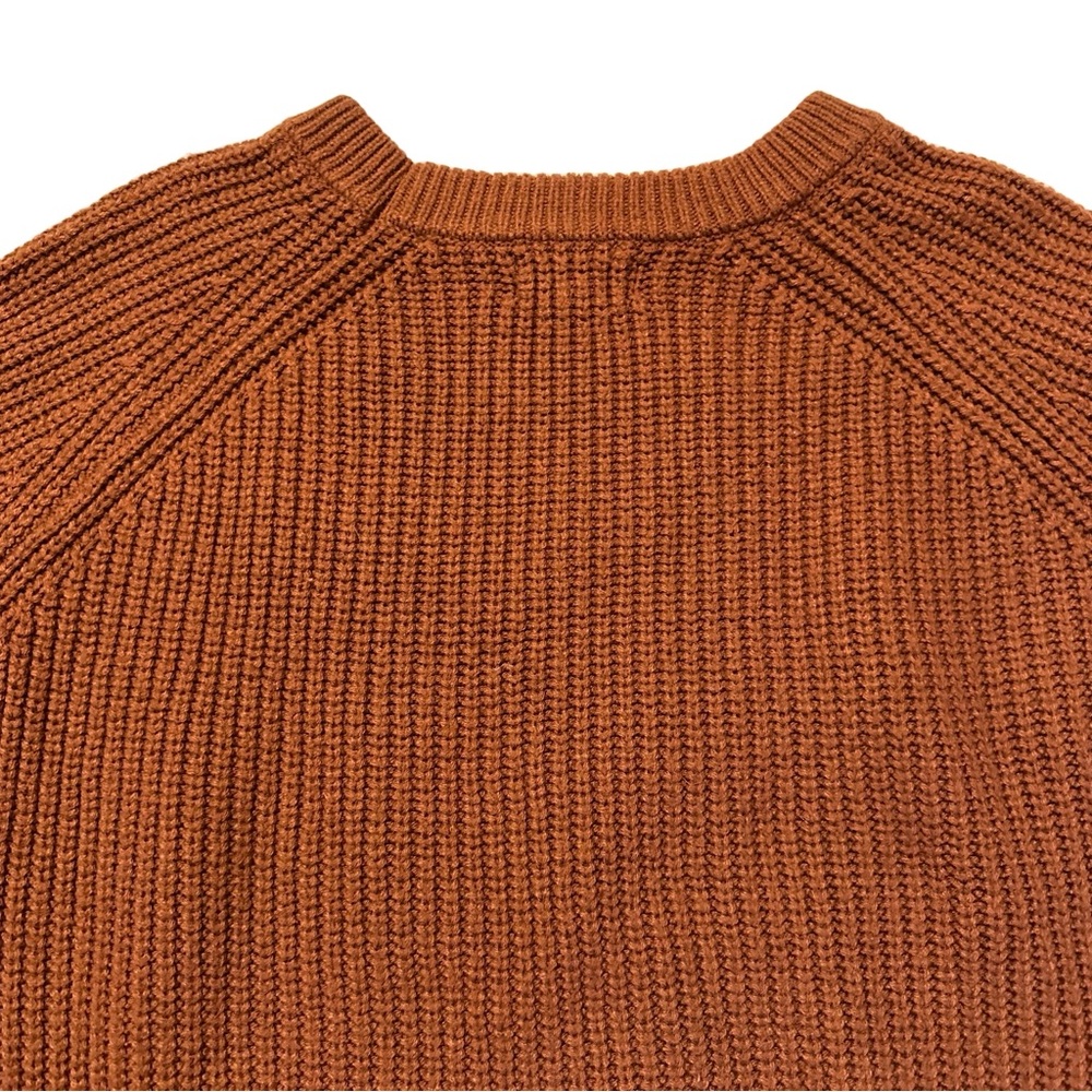 BE COOL Cropped Knit Crewneck Sweater in Rust - Picture 6 of 10